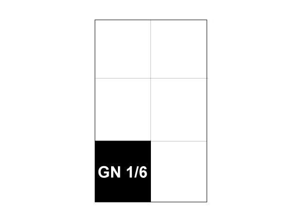 PLUSS GN1/6-65 gastrobakk rustfri 1,0 liter